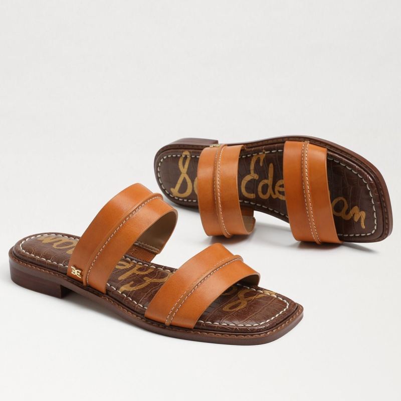 Sam Edelman Haydee Stitch Slide Sandal-Natural Leather
