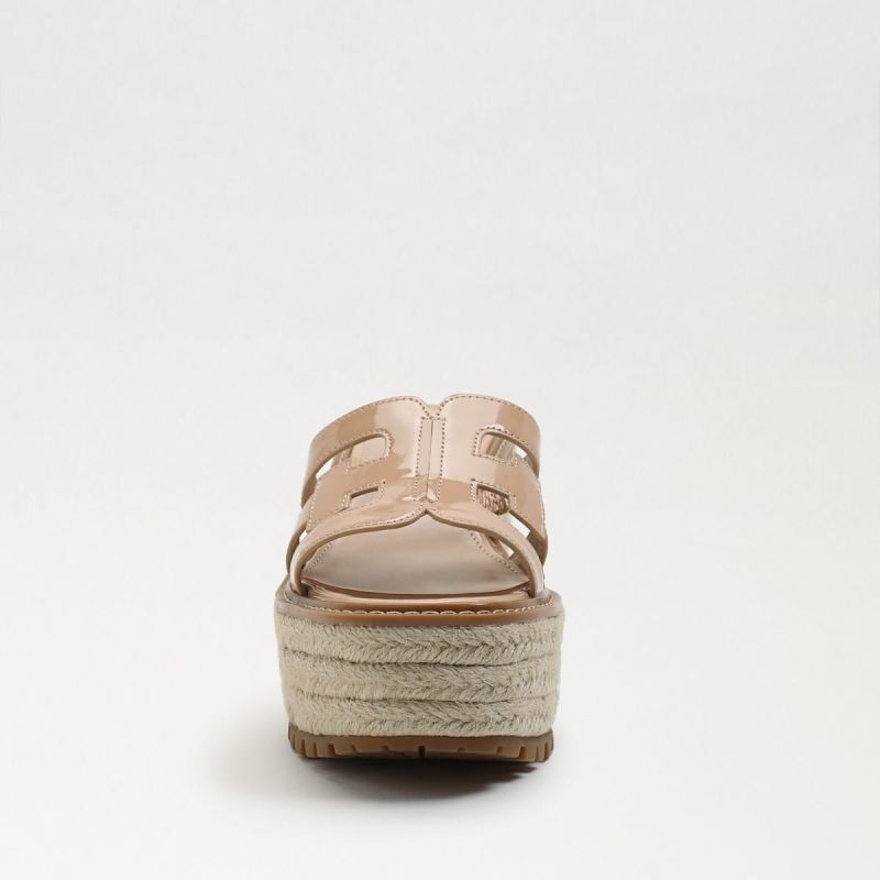 Sam Edelman Laine Espadrille Wedge Sandal-Beige Blush Patent