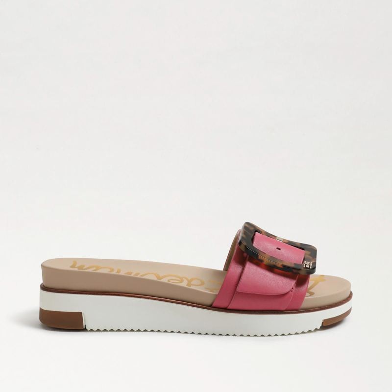 Sam Edelman Ariane Slide Sandal-Carmine Rose Leather