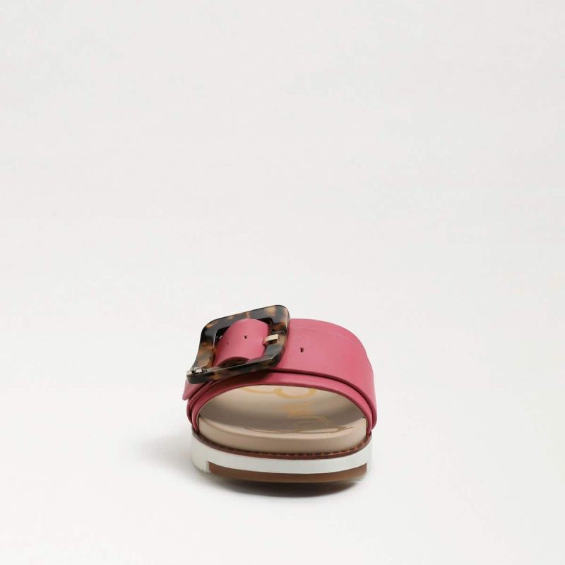 Sam Edelman Ariane Slide Sandal-Carmine Rose Leather