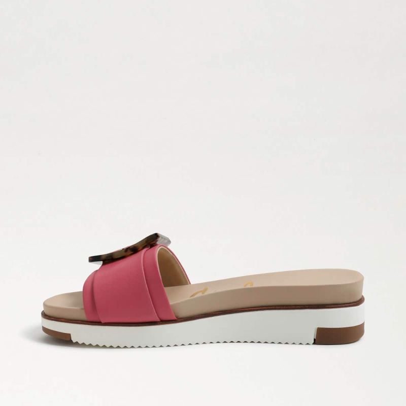 Sam Edelman Ariane Slide Sandal-Carmine Rose Leather