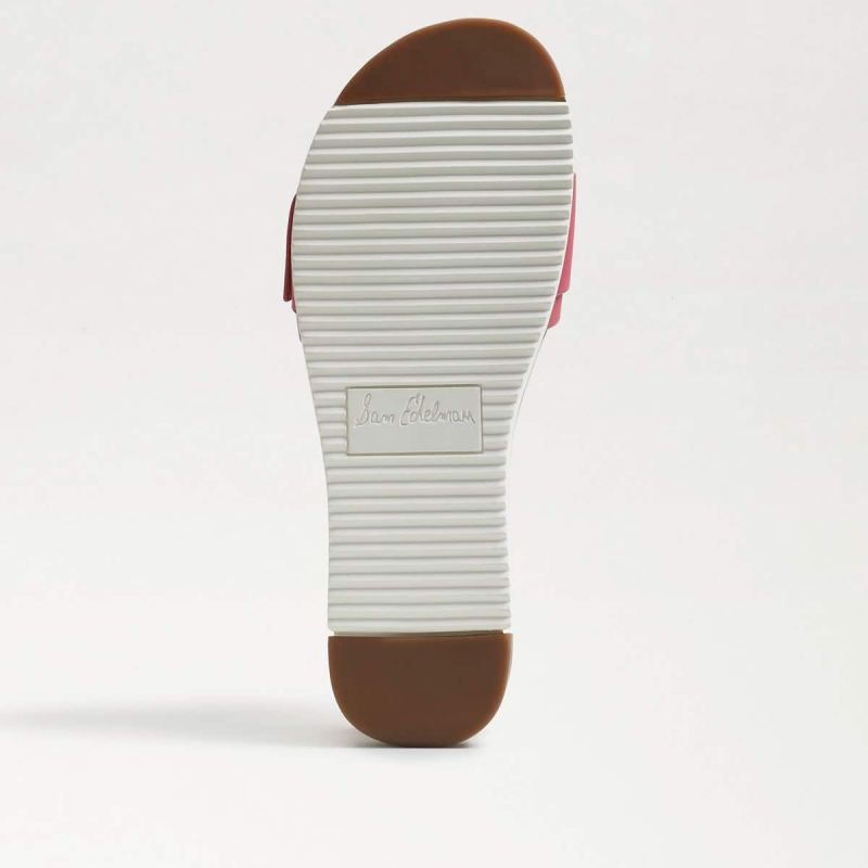 Sam Edelman Ariane Slide Sandal-Carmine Rose Leather