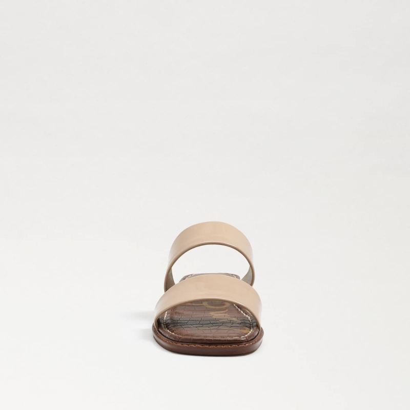 Sam Edelman Haydee Stitch Slide Sandal-Lt Latte Patent