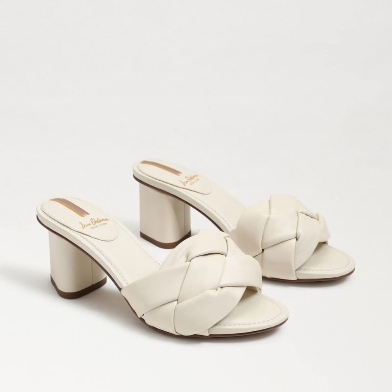 Sam Edelman Oaklie Block Heel Mule-Modern Ivory Leather - Click Image to Close