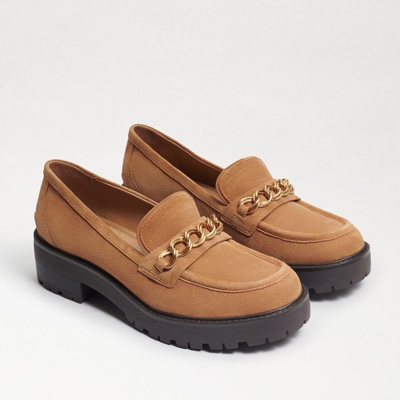 Sam Edelman Taelor Lug Sole Loafer-Camel Suede