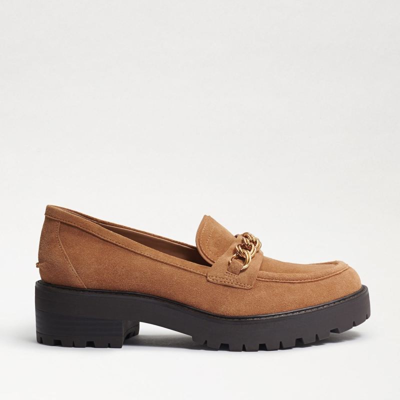 Sam Edelman Taelor Lug Sole Loafer-Camel Suede