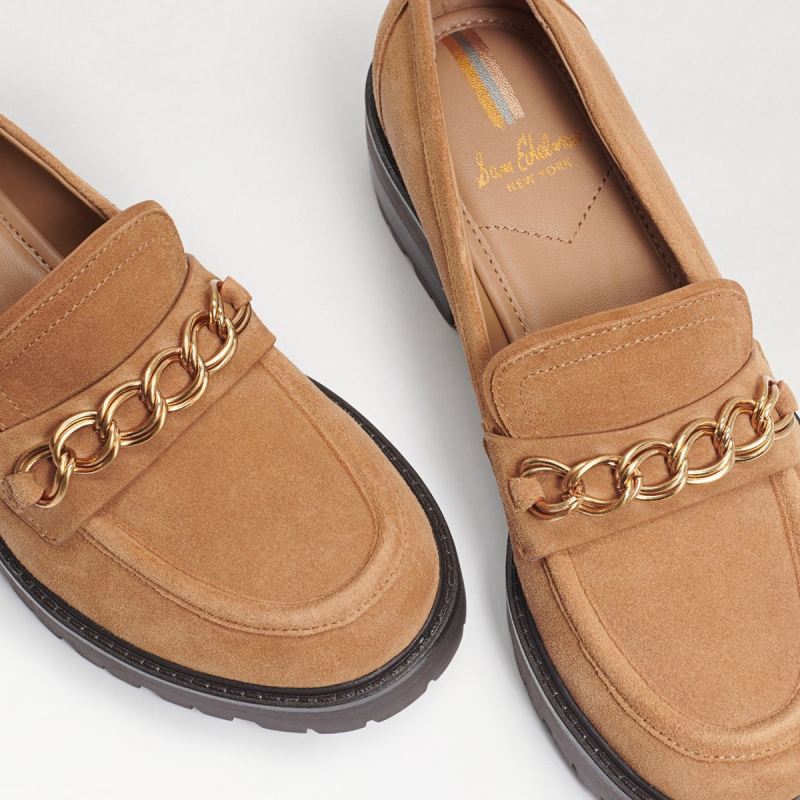 Sam Edelman Taelor Lug Sole Loafer-Camel Suede