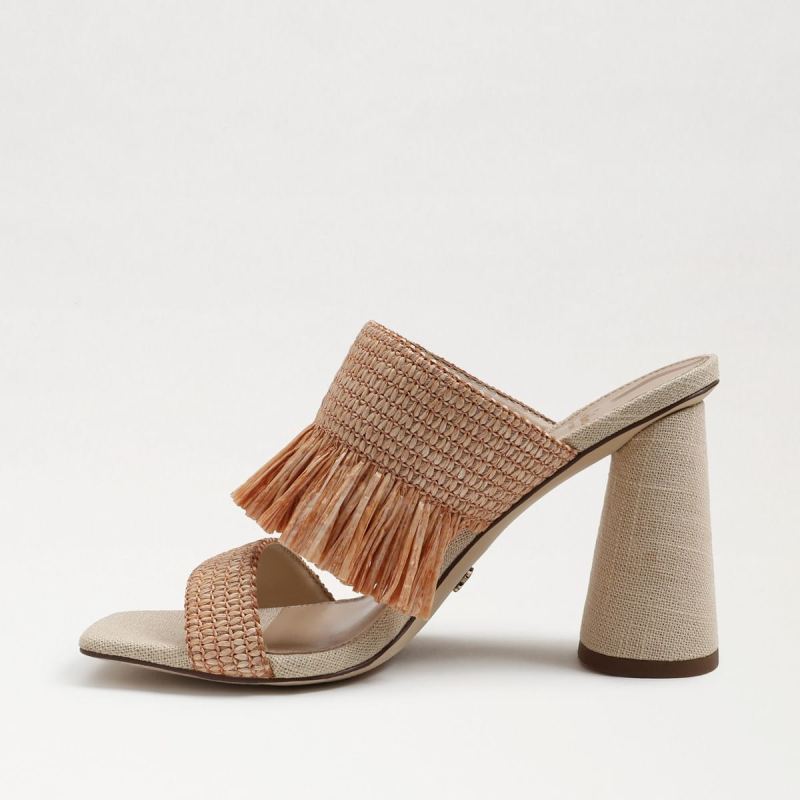 Sam Edelman Kamryn Block Heel Mule-Blush Raffia