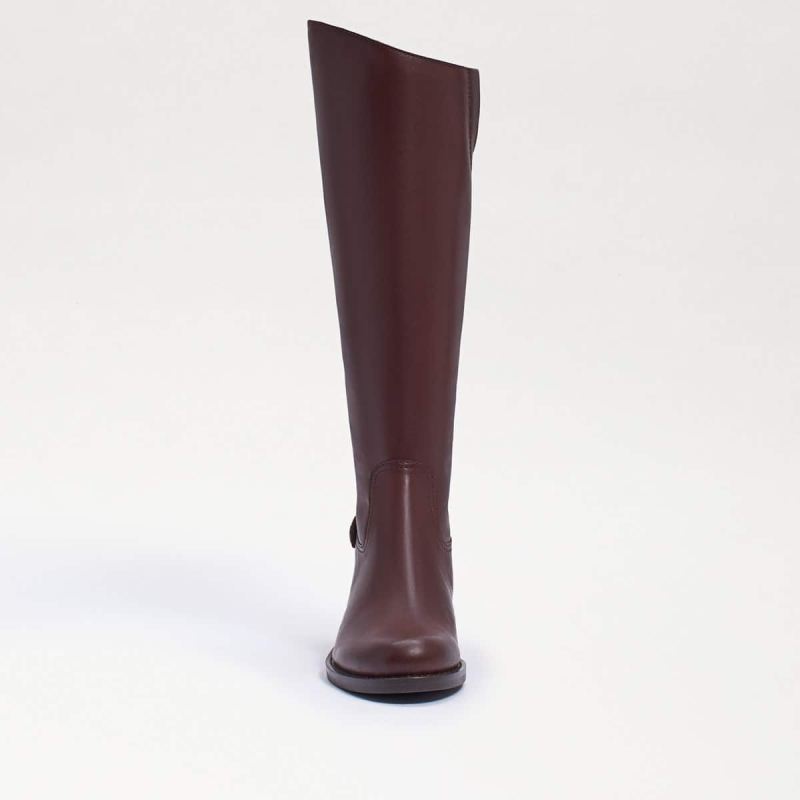 Sam Edelman Mikala Riding Boot-Terazzo Brown Leather