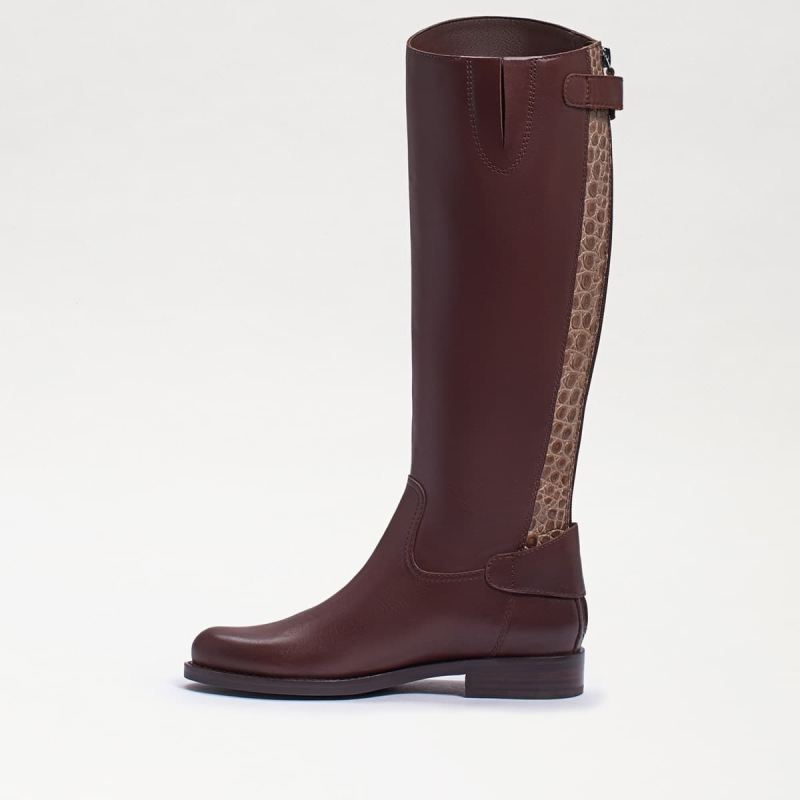 Sam Edelman Mikala Riding Boot-Terazzo Brown Leather