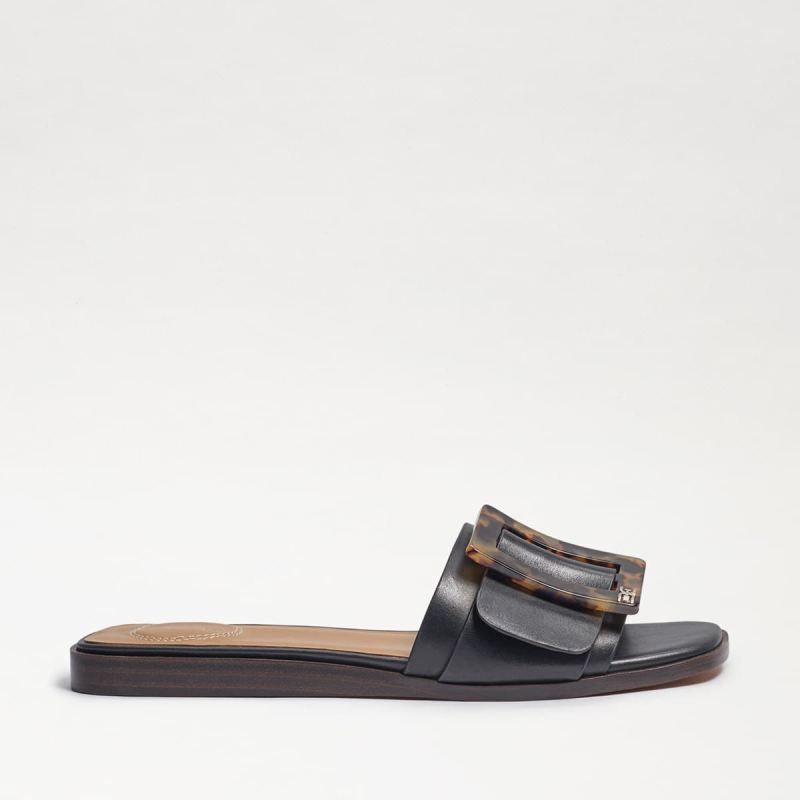 Sam Edelman Inez Slide Sandal-Black Leather