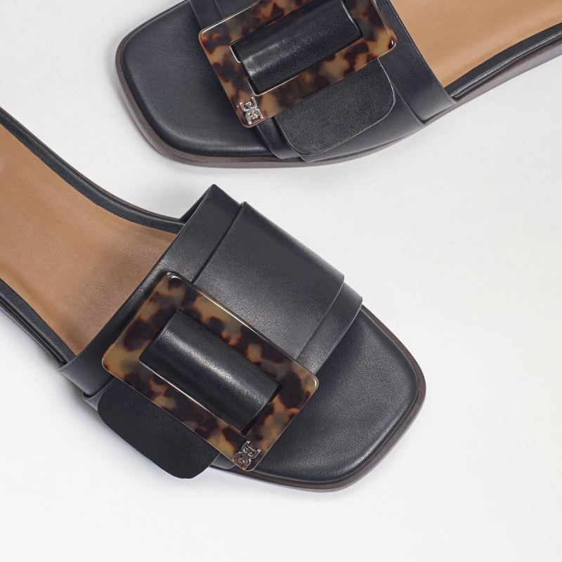 Sam Edelman Inez Slide Sandal-Black Leather
