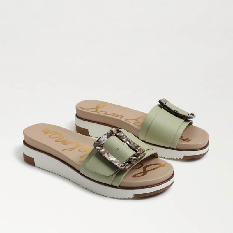 Sam Edelman Ariane Slide Sandal-Pistachio Leather - Click Image to Close