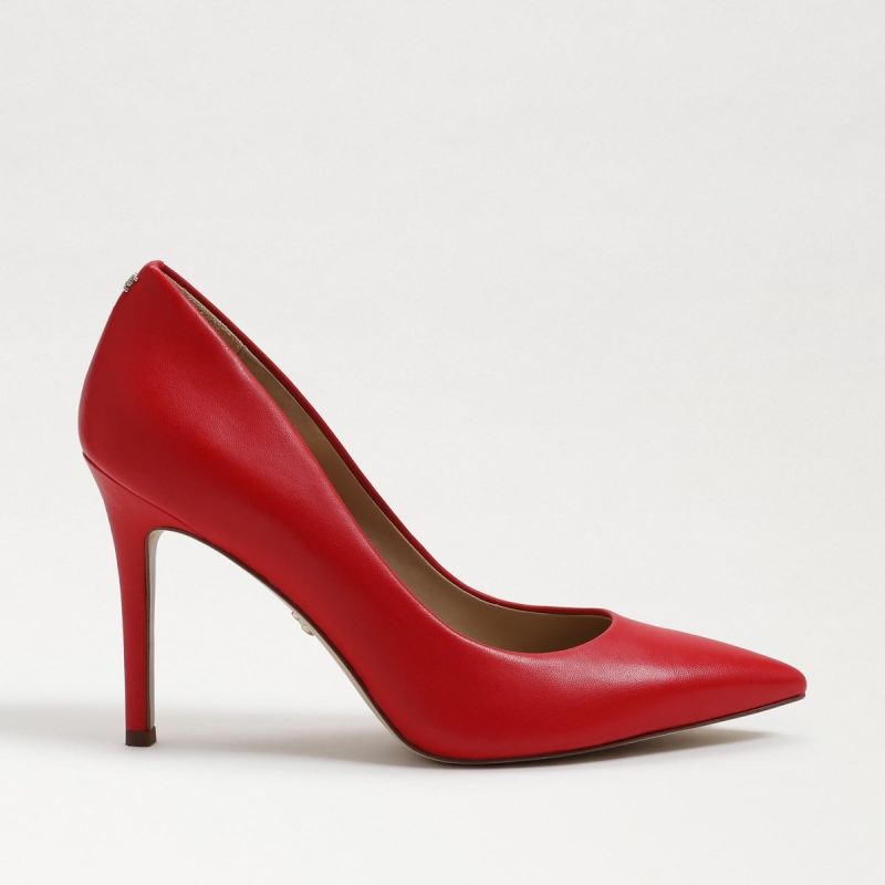 Sam Edelman Hazel Pointed Toe Heel-Parisian Red Leather