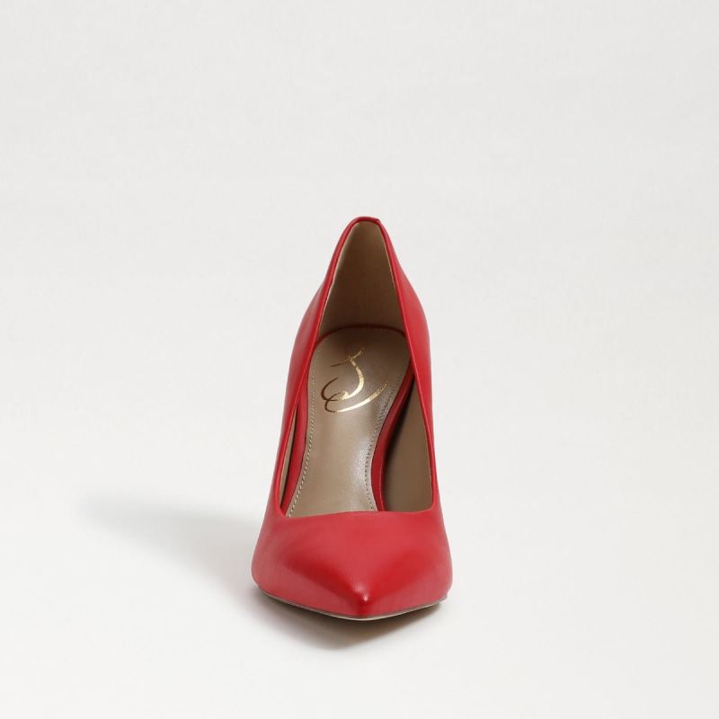 Sam Edelman Hazel Pointed Toe Heel-Parisian Red Leather