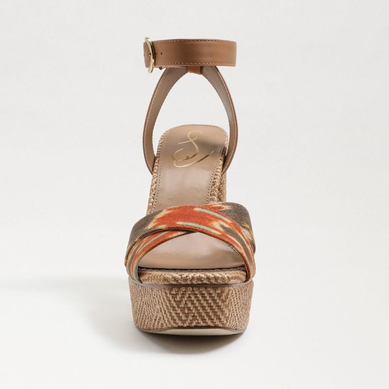 Sam Edelman Nolita Platform Sandal-Sunset Orange Ikat