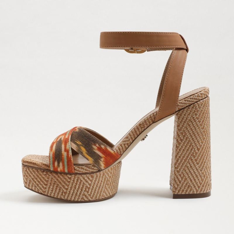 Sam Edelman Nolita Platform Sandal-Sunset Orange Ikat