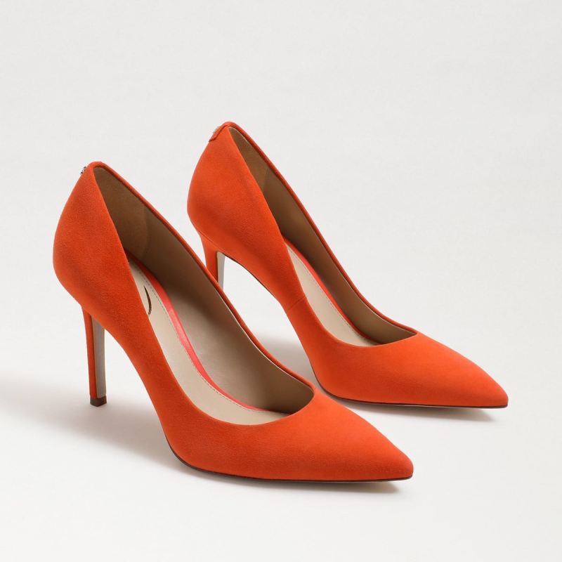 Sam Edelman Hazel Pointed Toe Heel-Dark Grapefruit Suede