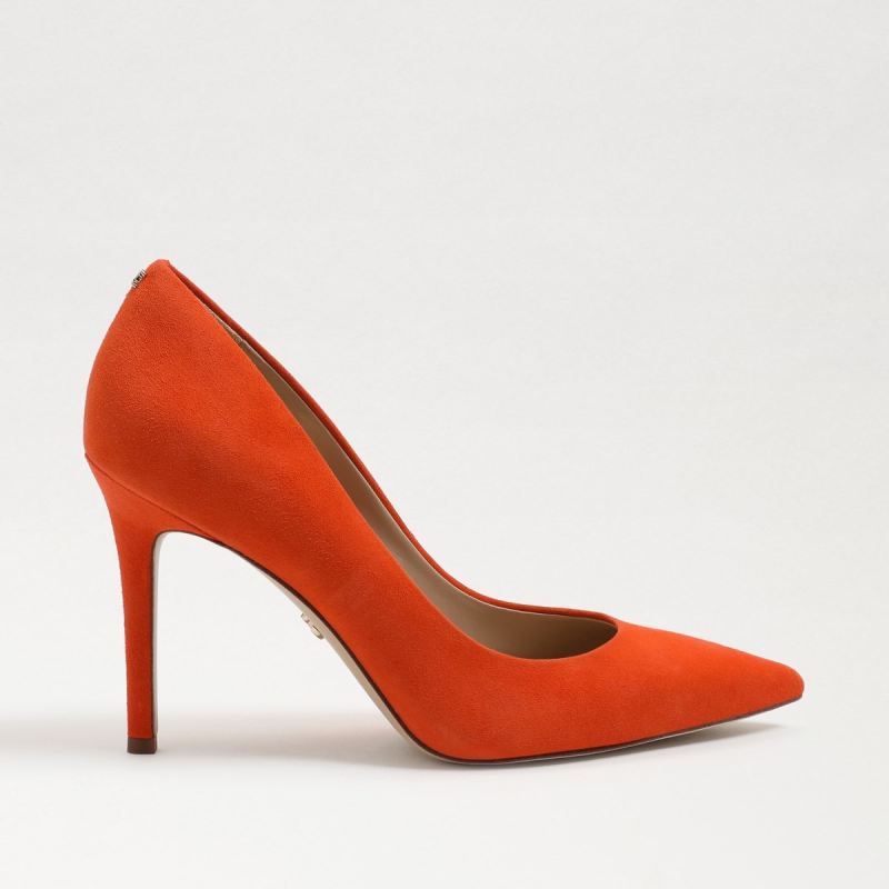 Sam Edelman Hazel Pointed Toe Heel-Dark Grapefruit Suede