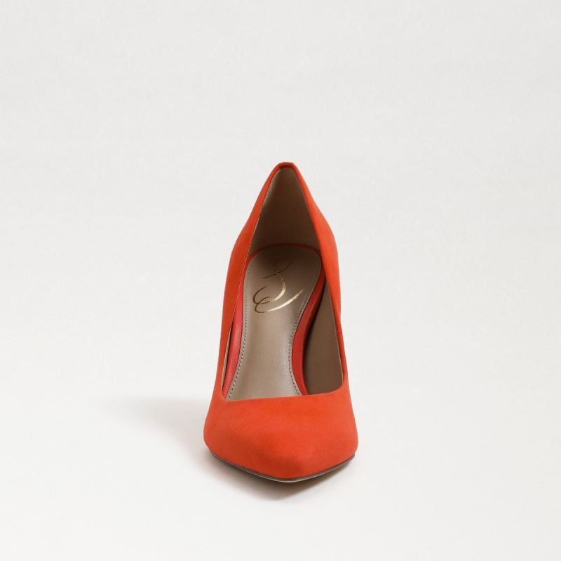 Sam Edelman Hazel Pointed Toe Heel-Dark Grapefruit Suede