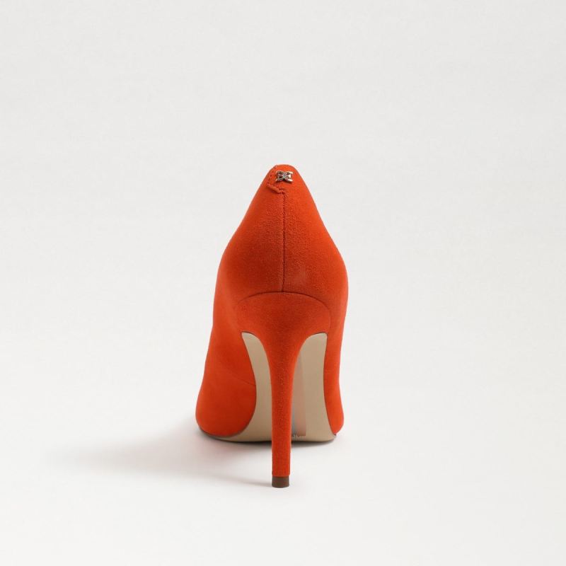 Sam Edelman Hazel Pointed Toe Heel-Dark Grapefruit Suede