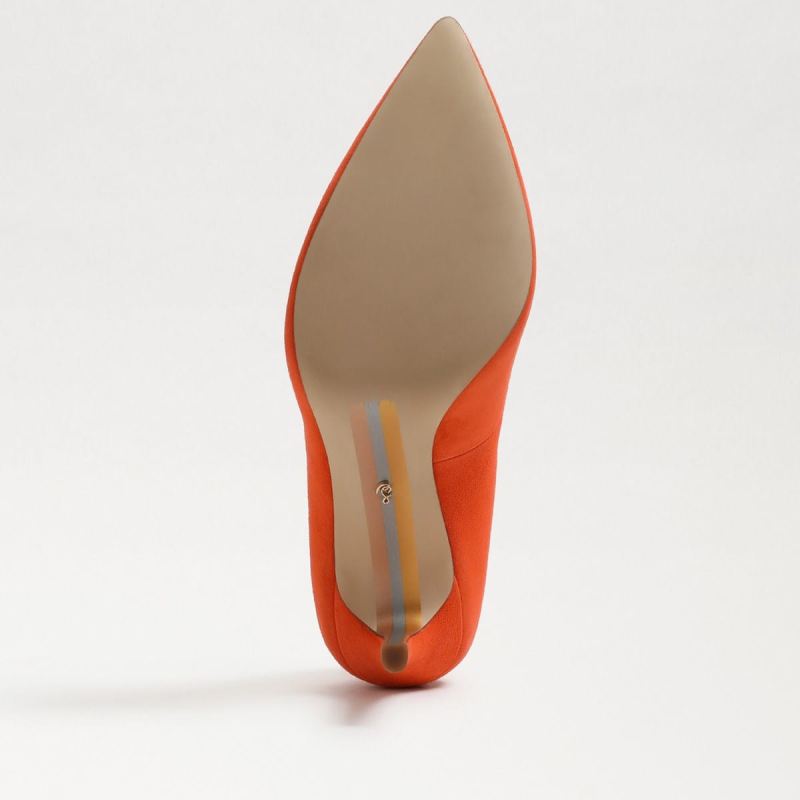 Sam Edelman Hazel Pointed Toe Heel-Dark Grapefruit Suede