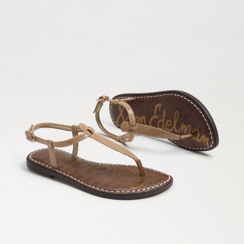 Sam Edelman Gigi Kids Thong Sandal-Almond Patent