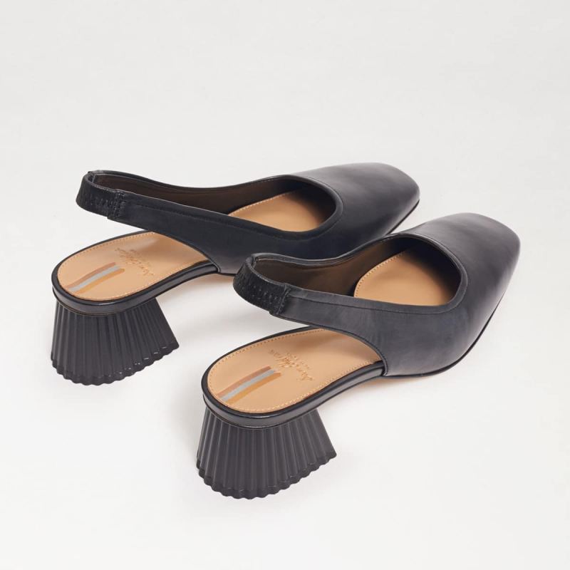 Sam Edelman Toren Block Heel Square Toe-Black