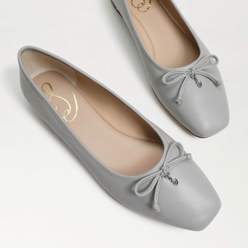 Sam Edelman Marisol Flat-Pebble Grey Leather