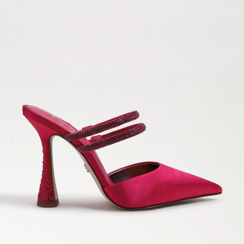 Sam Edelman Agustina Mule Pump-Bold Fuchsia Satin