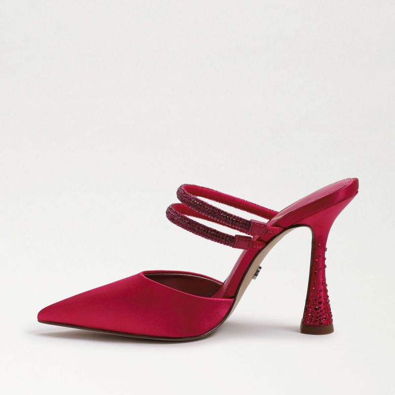 Sam Edelman Agustina Mule Pump-Bold Fuchsia Satin