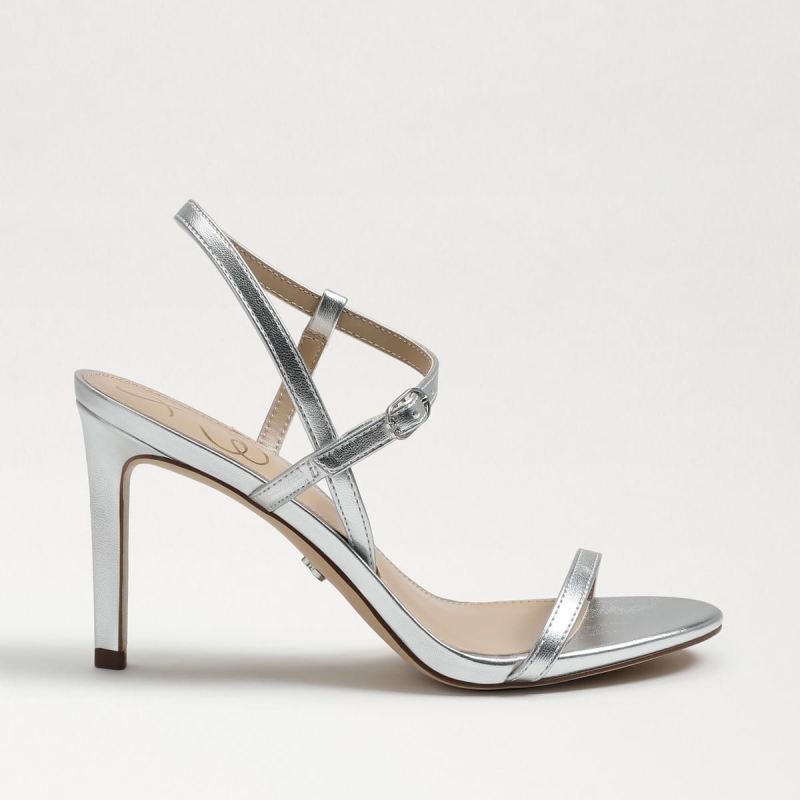 Sam Edelman Doran Strappy Heeled Sandal-Soft Silver