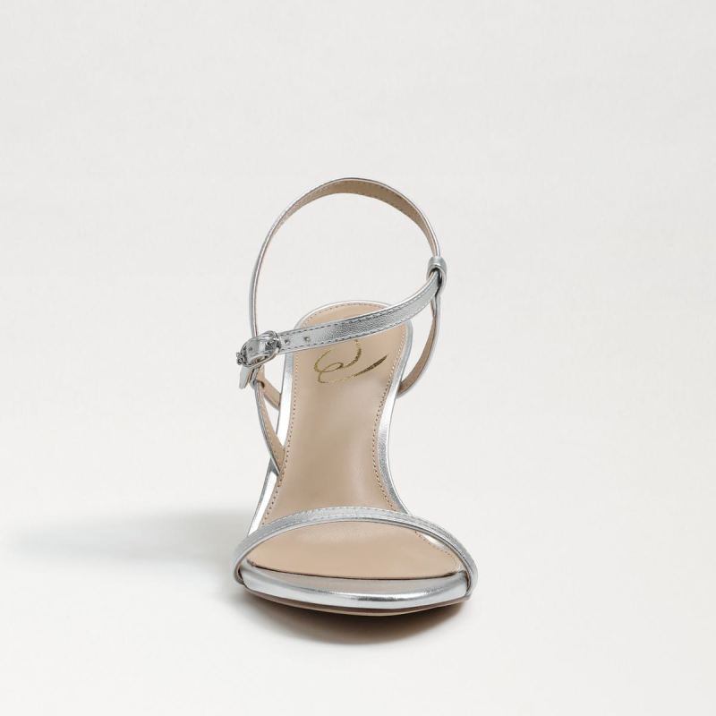 Sam Edelman Doran Strappy Heeled Sandal-Soft Silver