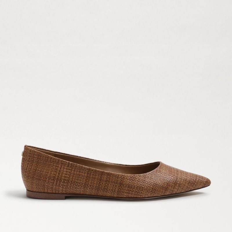 Sam Edelman Wanda Pointed Toe Flat-Cuoio Weave