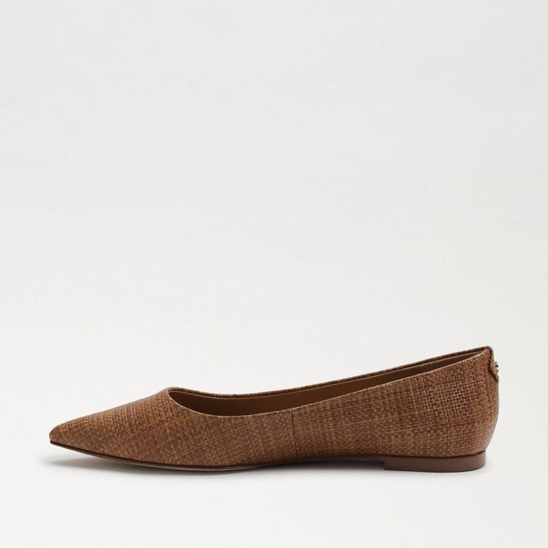 Sam Edelman Wanda Pointed Toe Flat-Cuoio Weave