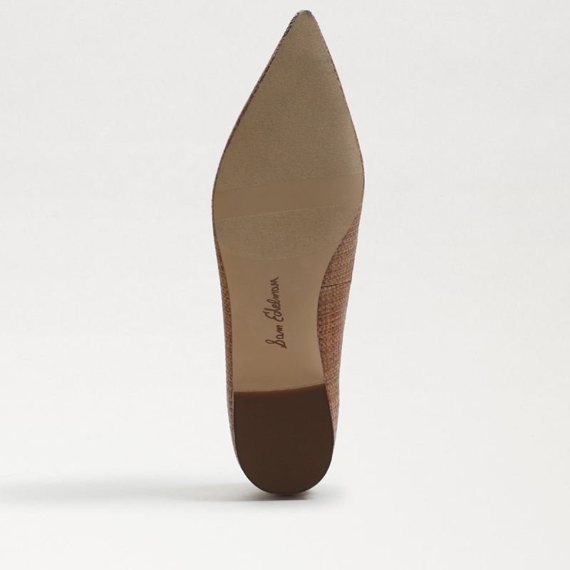 Sam Edelman Wanda Pointed Toe Flat-Cuoio Weave