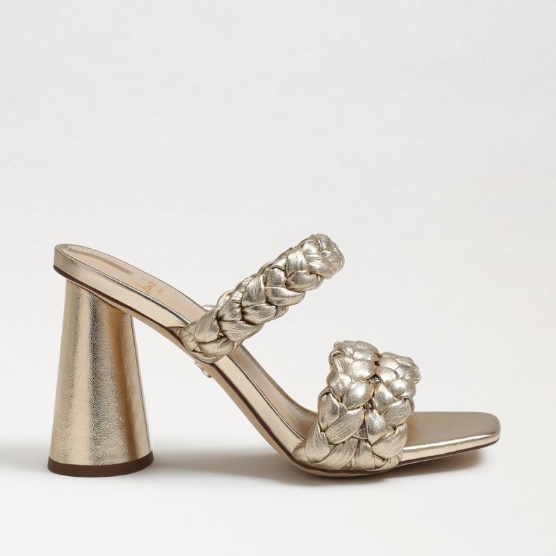 Sam Edelman Kendra Block Heel Mule-Gold Leaf Leather