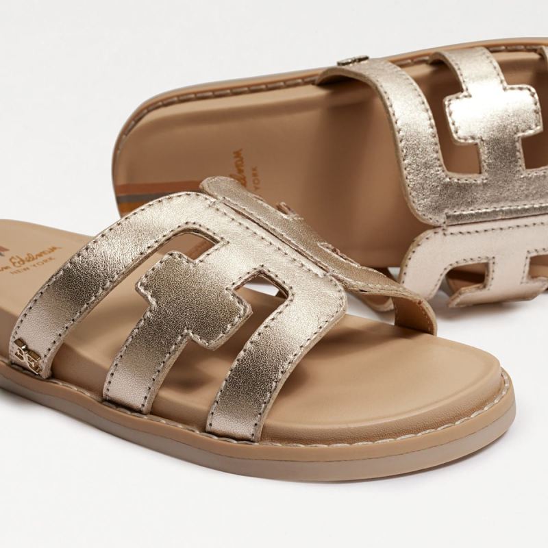 Sam Edelman Valeri Kids Slide Sandal-Gold Leaf