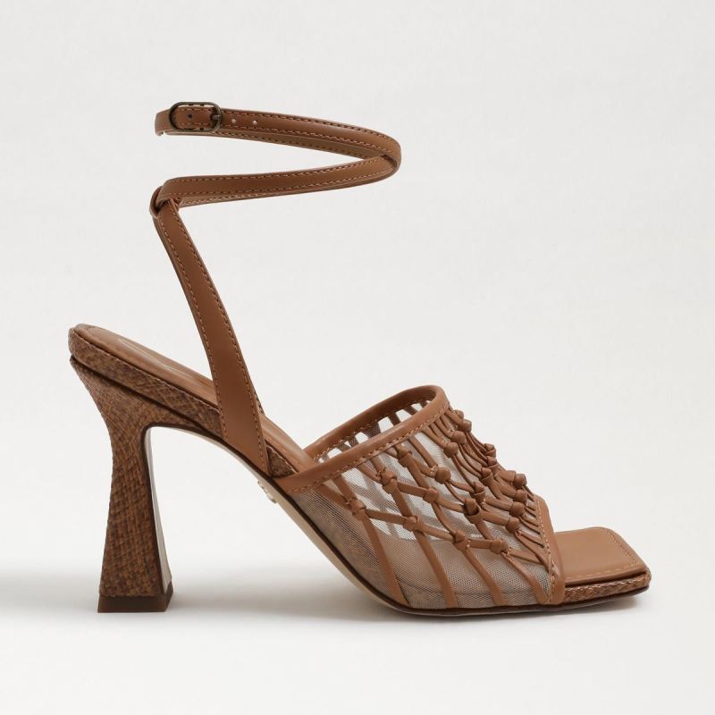 Sam Edelman Candice Heel Sandal-Lt Cuoio Brown