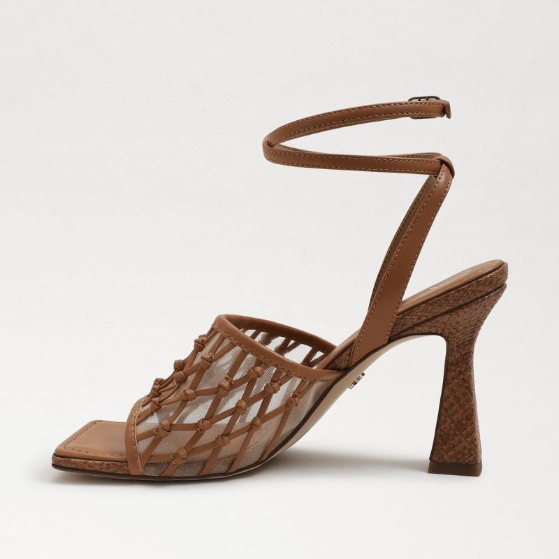 Sam Edelman Candice Heel Sandal-Lt Cuoio Brown