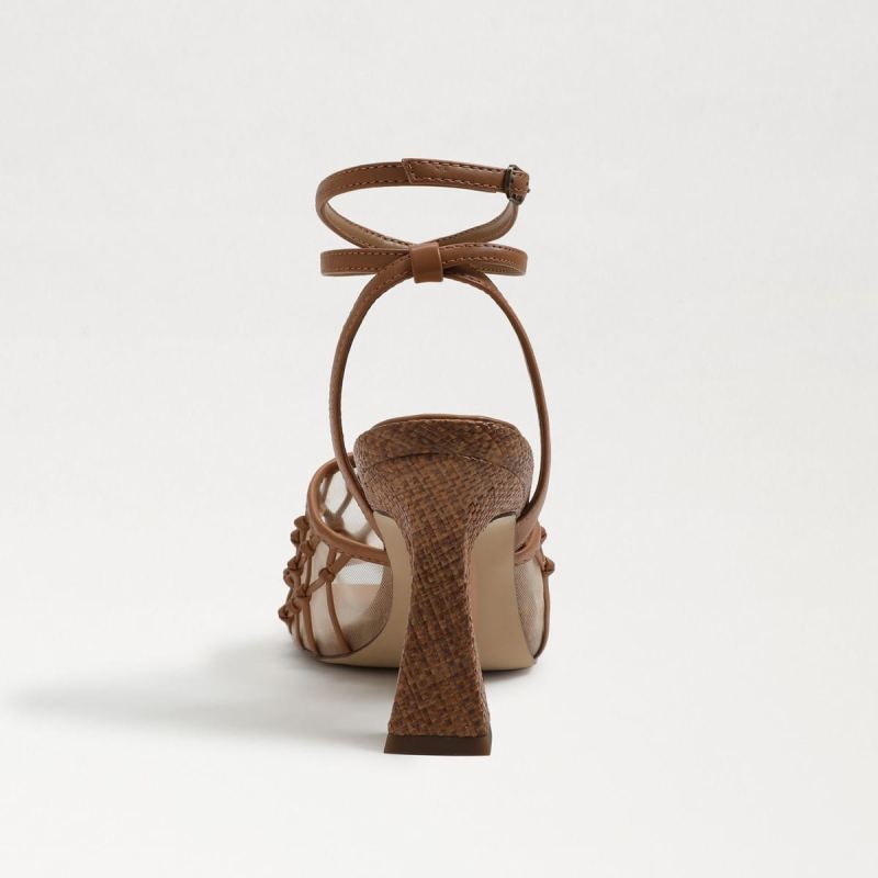 Sam Edelman Candice Heel Sandal-Lt Cuoio Brown