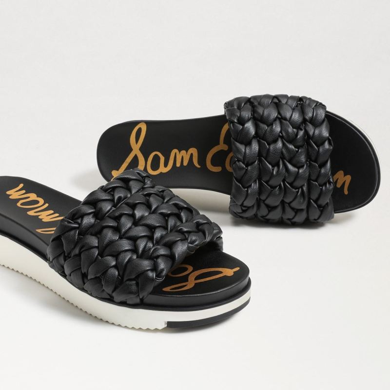 Sam Edelman Ainslie Braided Slide Sandal-Black