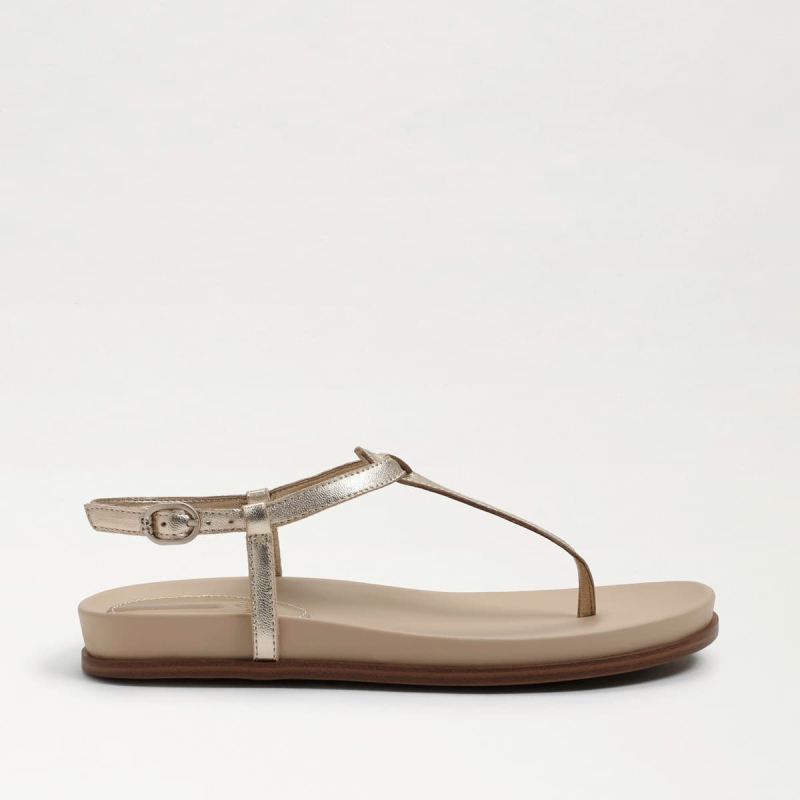 Sam Edelman Naomi Thong Sandal-Gold Leaf Leather