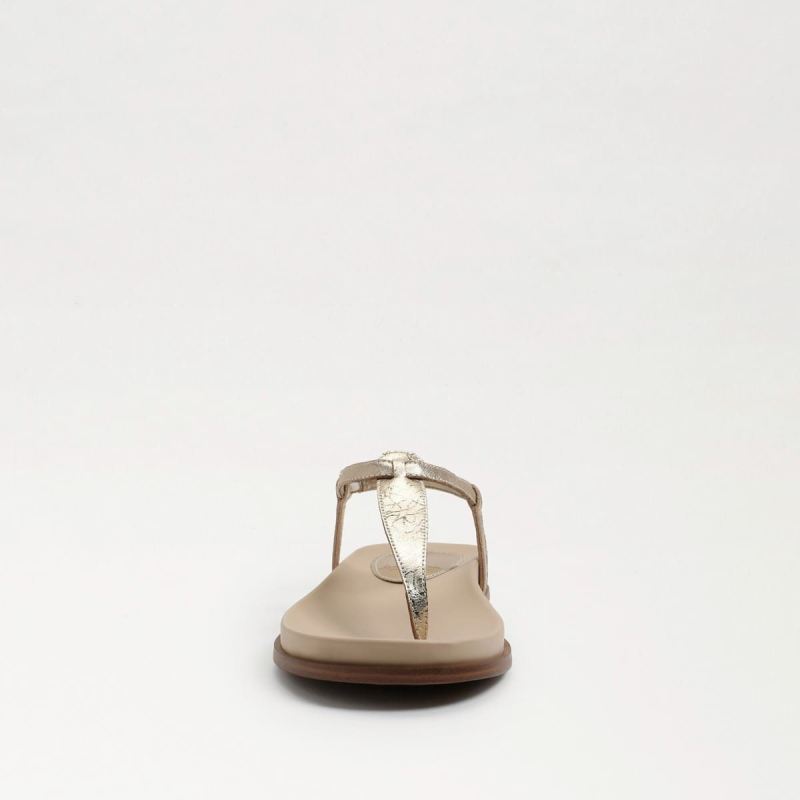 Sam Edelman Naomi Thong Sandal-Gold Leaf Leather