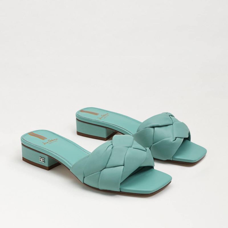 Sam Edelman Dawson Slide Sandal-Rio Blue Leather