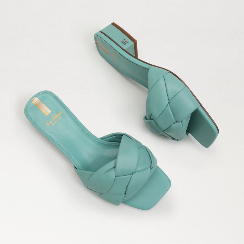 Sam Edelman Dawson Slide Sandal-Rio Blue Leather