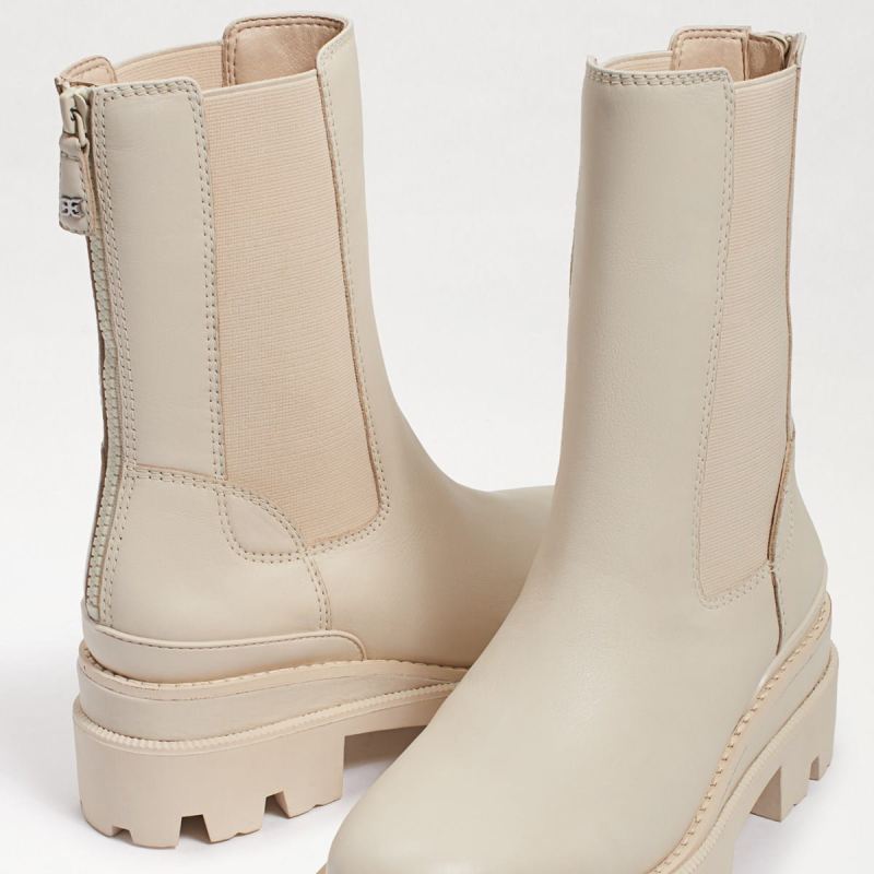 Sam Edelman Genia Lug Sole Chelsea Boot-Modern Ivory Leather