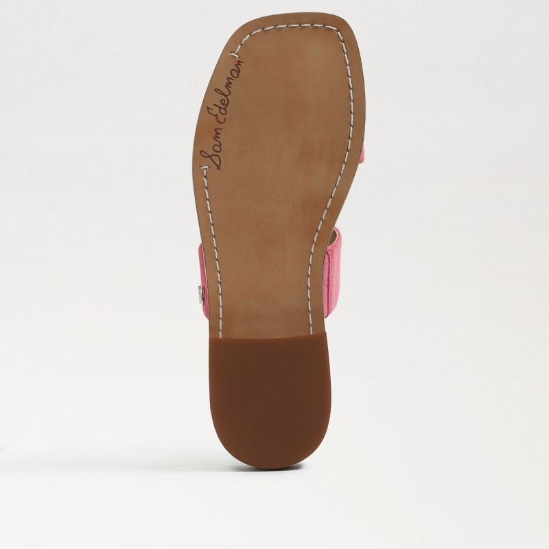 Sam Edelman Haydee Stitch Slide Sandal-Carmine Rose Suede