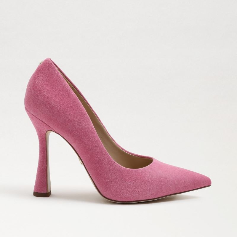 Sam Edelman Antonia Pointed Toe Pump-Pink Confetti Suede