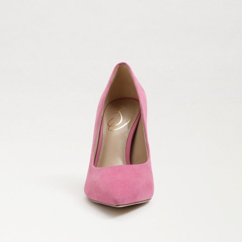 Sam Edelman Antonia Pointed Toe Pump-Pink Confetti Suede